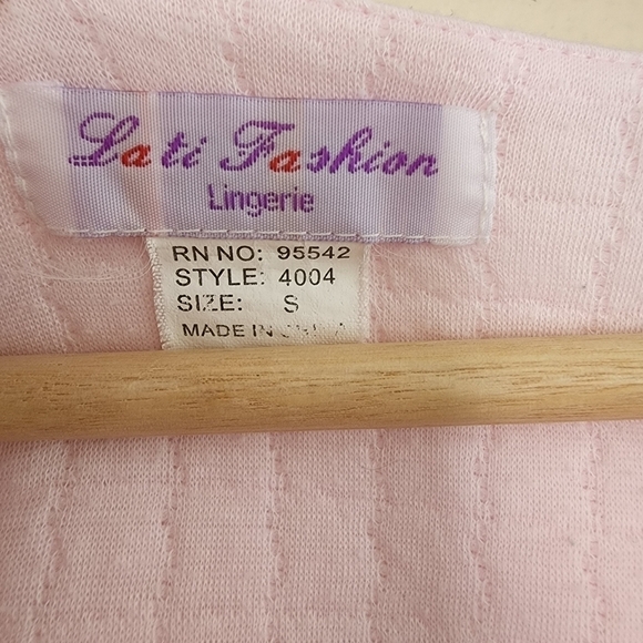 Lati Fashion Pink Floral Embroidered Nightgown Small - Picture 6 of 8